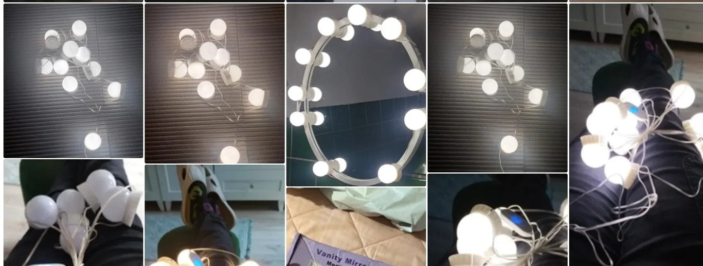 LED Detachable Bulbs Professional Makeup Mirror Lamp