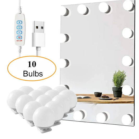 LED Detachable Bulbs Professional Makeup Mirror Lamp