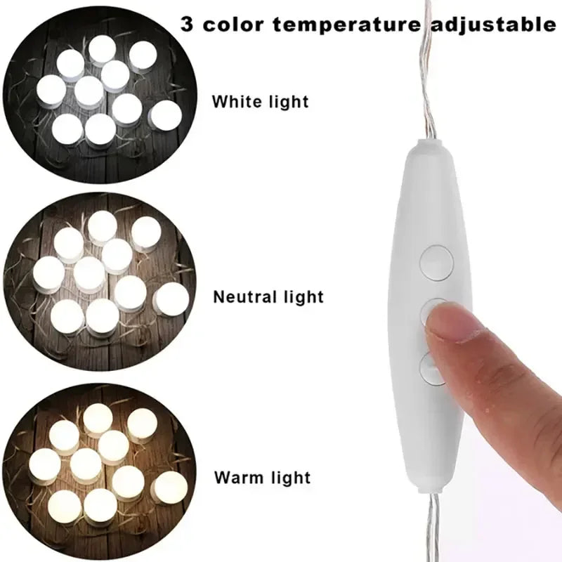 LED Detachable Bulbs Professional Makeup Mirror Lamp